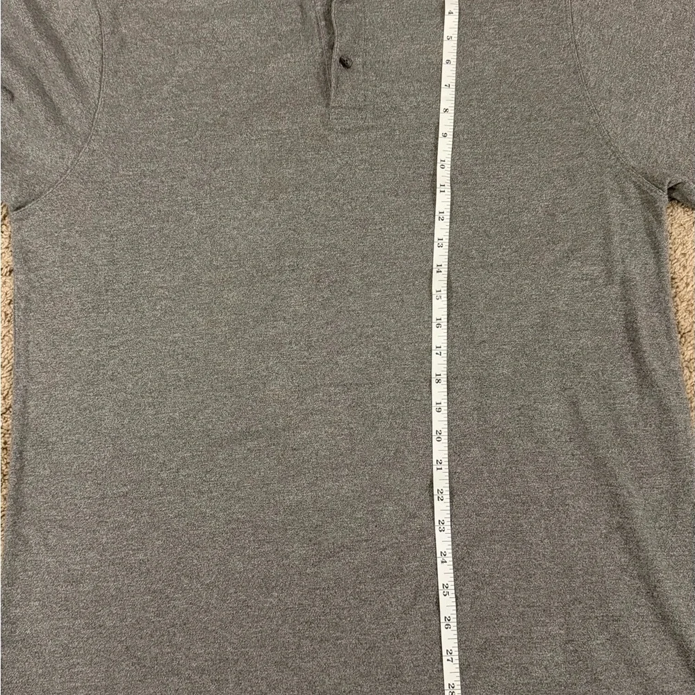 Chaps Ralph Lauren‎ Polo Shirt Mens XXL Gray Long Sleeve Cotton Solid Casual